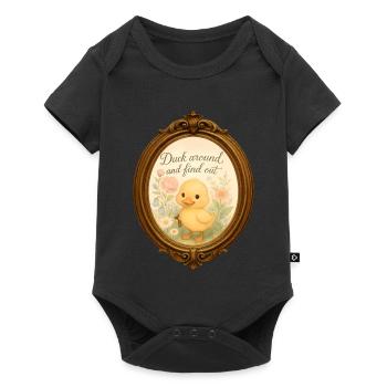 Canard aquarelle « Canard et découvre » - Meme - Body à manches courtes Premium Bébé - noir - Devant