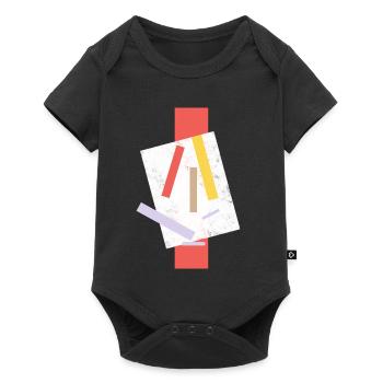 Abstract color splash art design - Baby Premium short-sleeve bodysuit - black - Front