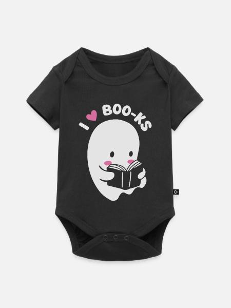 Ich liebe Boo-ks - Baby Premium Kurzarmbody - Schwarz