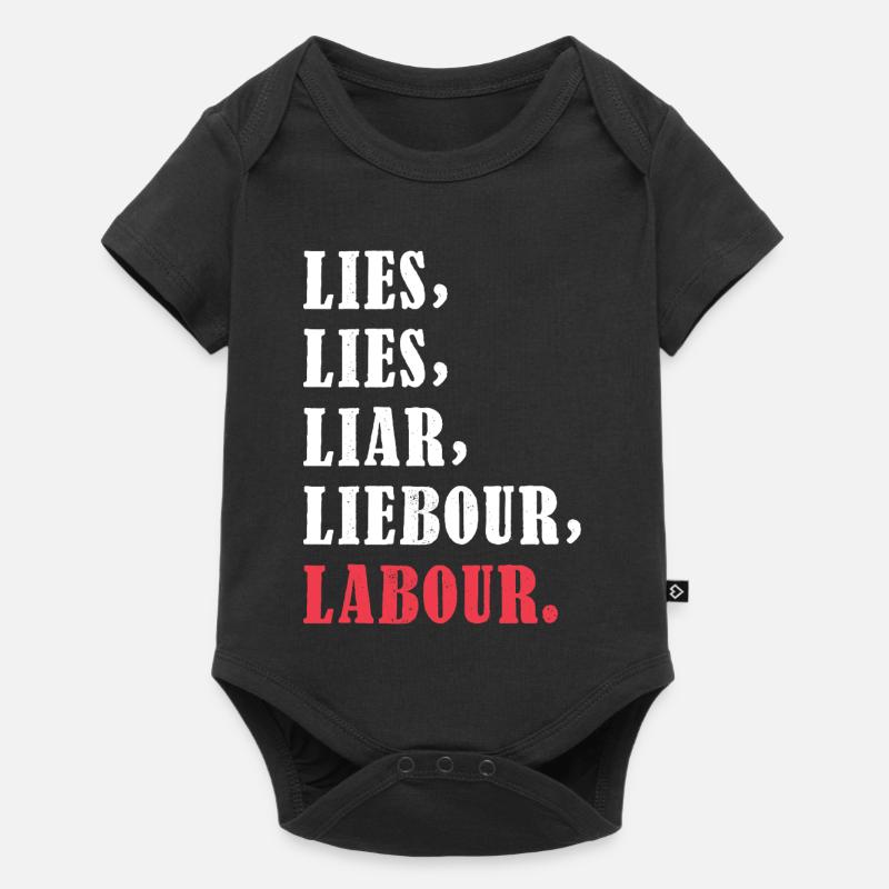 Bold anti-Labour Slogan Typography Design - Baby Premium Kurzarmbody - Schwarz