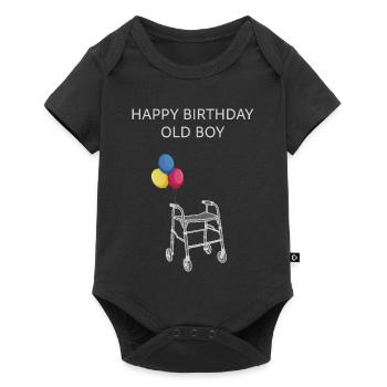 Happy Birthday Old Boy - Baby Premium short-sleeve bodysuit - black - Front