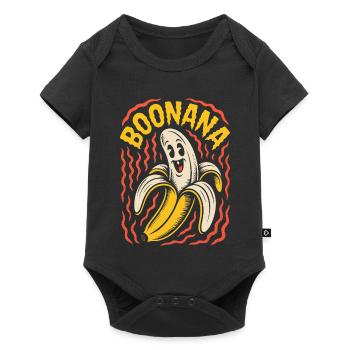 Funny Boonana Ghost Banana - Baby Premium short-sleeve bodysuit - black - Front