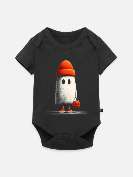 Beanie_Ghost - Baby Premium Kurzarmbody - Schwarz