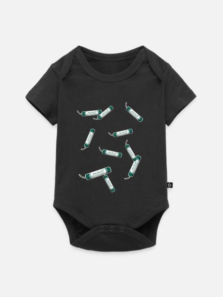 Pyro Böller - Baby Premium Kurzarmbody - Schwarz