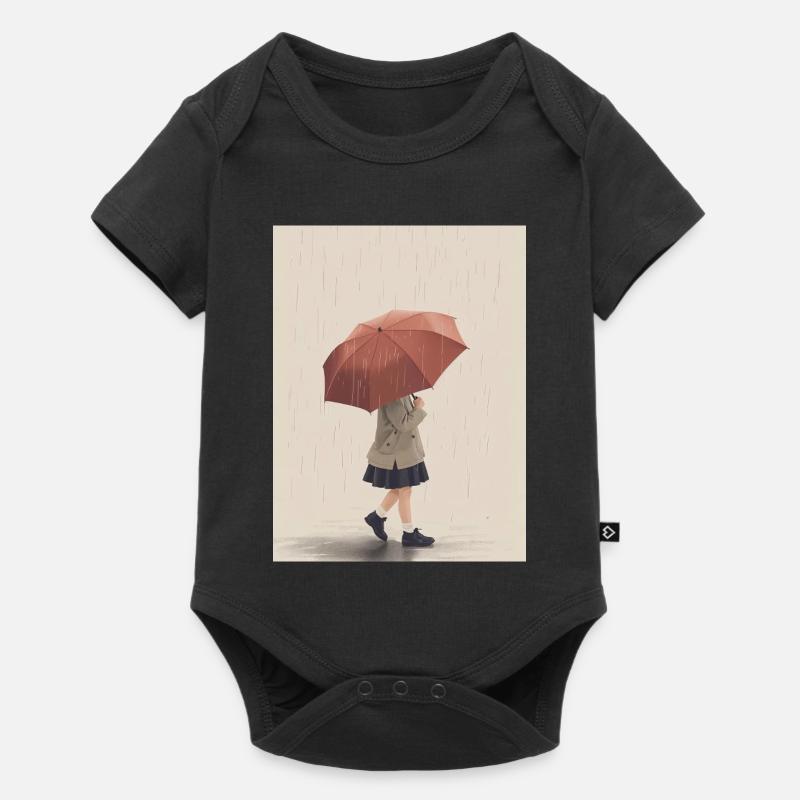 Garde d'Enfant sous Pluie - Body à manches courtes Premium Bébé - noir