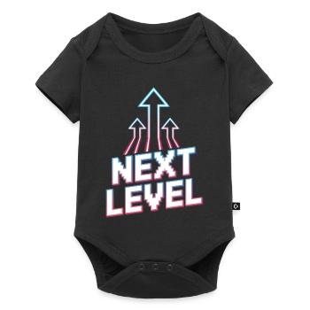 Next Level Gamer Pixel Retro Aufstieg Pfeile - Baby Premium Kurzarmbody - Schwarz - Vorne