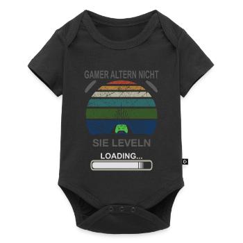 Gamer Leveling Chargement Rétro Sunburst - Body à manches courtes Premium Bébé - noir - Devant