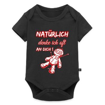 Natürlich denke ich oft an dich! - Voodoo Puppe - Baby Premium Kurzarmbody - Schwarz - Vorne