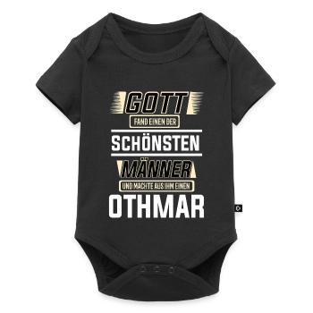 Othmar the Most Beautiful Man Shaped by God Design - Baby Premium short-sleeve bodysuit - black - Front