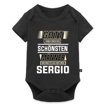 Sergio the Most Beautiful Man Shaped by God Design - Baby Premium short-sleeve bodysuit - black - Front
