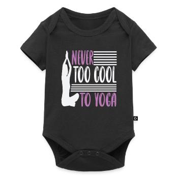 Never to cool to yoga - Baby Premium short-sleeve bodysuit - black - Front