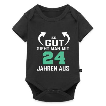 So gut sieht man mit 24 aus - Baby Premium Kurzarmbody - Schwarz - Vorne