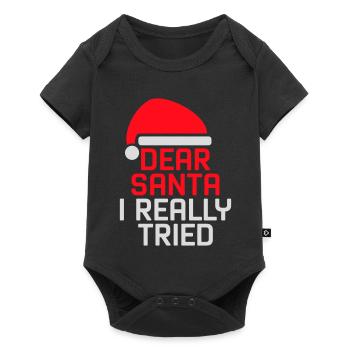 Cher Père Noël, j’ai vraiment essayé l’humour de Noël drôle - Body à manches courtes Premium Bébé - noir - Devant