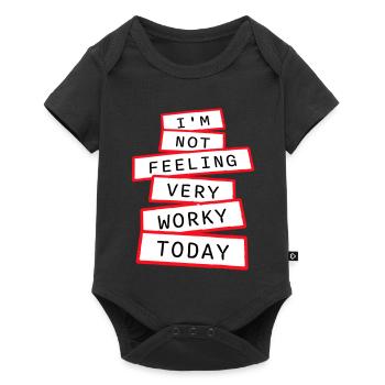 Je ne me sens pas très worky aujourd’hui Faul Arbeit humour - Body à manches courtes Premium Bébé - noir - Devant