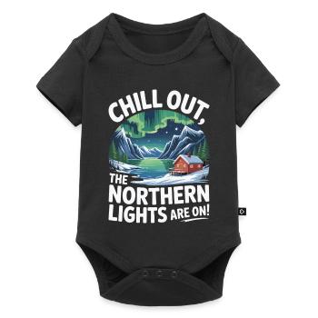 Chill Out - The Northern Lights Are On! - Baby Premium short-sleeve bodysuit - black - Front