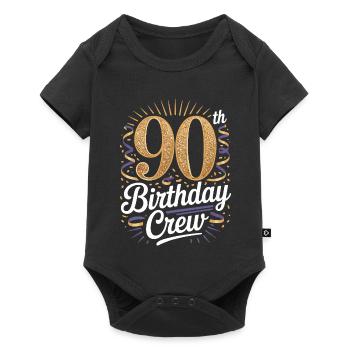 90th Birthday Crew - Baby Premium short-sleeve bodysuit - black - Front