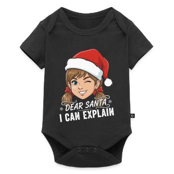 Dear Santa I Can Explain - Baby Premium short-sleeve bodysuit - black - Front