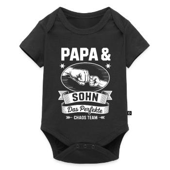 Papa & Sohn Chaos Team Emblem - Baby Premium short-sleeve bodysuit - black - Front