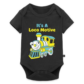 Locomotive Funny Train Jeu de mots Locomotive - Body à manches courtes Premium Bébé - noir - Devant