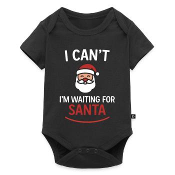 I Can’t – I’m Waiting for Santa - Baby Premium short-sleeve bodysuit - black - Front