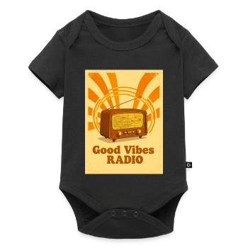Warm Retro-Radio mit echten 70er-Vibes - Baby Premium short-sleeve bodysuit - black - Front