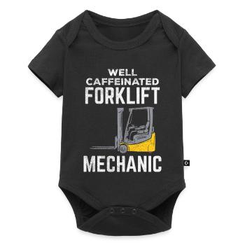Well Caffeinated Forklift Mechanic Tee Design - Baby Premium short-sleeve bodysuit - black - Front