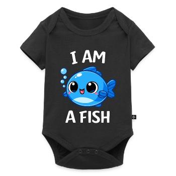 Fish Costume Sea Animal Blue Fish Carnival - Baby Premium short-sleeve bodysuit - black - Front
