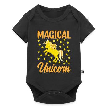 Magical Unicorn - Baby Premium short-sleeve bodysuit - black - Front