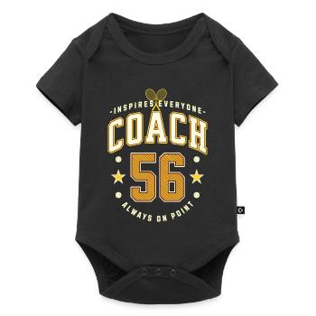 Tennis Coach Birthday 1956, Best Coach Shirt - Baby Premium short-sleeve bodysuit - black - Front