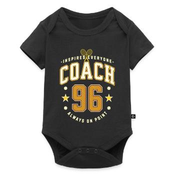 Tennis Coach Birthday 1996, Best Coach Mug - Baby Premium short-sleeve bodysuit - black - Front