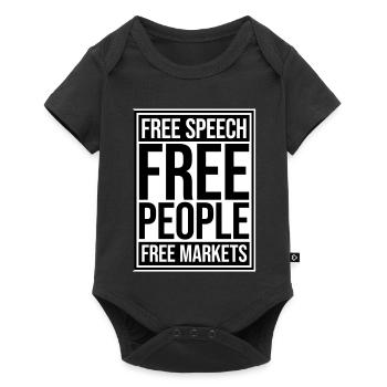 Free Speech Markets People Libertarian Freedom Logo - Baby Premium short-sleeve bodysuit - black - Front