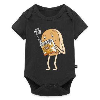 crêpe - Body à manches courtes Premium Bébé - noir - Devant