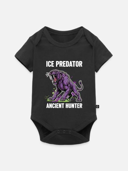 Smilodon-Räuber Uralter Jäger - Baby Premium Kurzarmbody - Schwarz