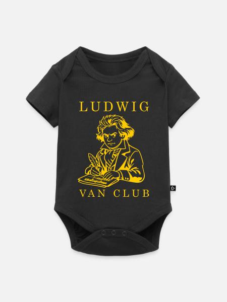 Beethoven - Baby Premium Kurzarmbody - Schwarz
