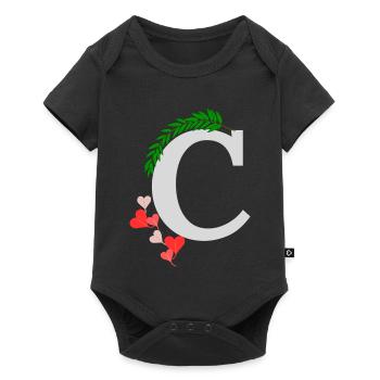 C - Baby Premium Kurzarmbody - Schwarz - Vorne