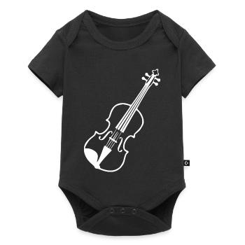 Don musical pour violon et violon - Body à manches courtes Premium Bébé - noir - Devant