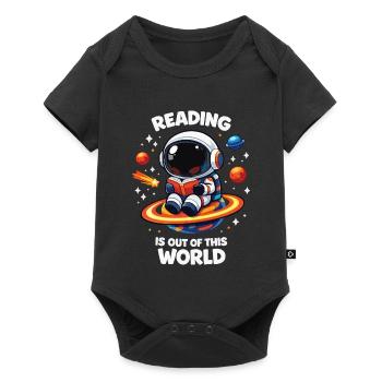 Reading is out of this world - Baby Premium short-sleeve bodysuit - black - Front