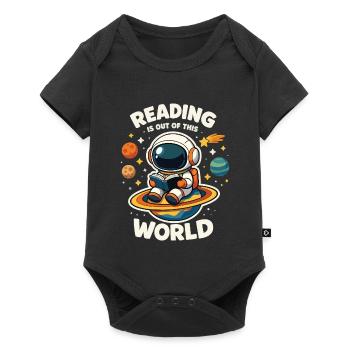 Reading is out of this world - Baby Premium short-sleeve bodysuit - black - Front