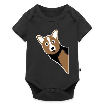 Corgi Cuckoo – Perfect for every dog owner - Baby Premium short-sleeve bodysuit - black - Front