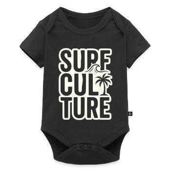 T-shirt de Surfer, sac, sweat à capuche, tasse, casquette - Body à manches courtes Premium Bébé - noir - Devant
