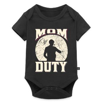 Mom Off Duty Funny Relax - Baby Premium short-sleeve bodysuit - black - Front