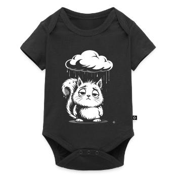 Squirrel in the Rain - Cute Vintage Design - Baby Premium short-sleeve bodysuit - black - Front