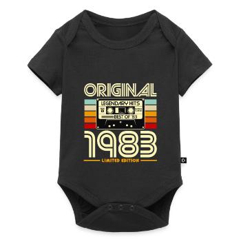 1983 Retro Limited Edition Kassette - Baby Premium Kurzarmbody - Schwarz - Vorne