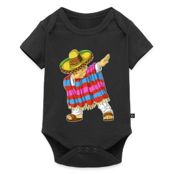 Tabbing de la chemise de l’homme mexicain - Body à manches courtes Premium Bébé - noir - Devant