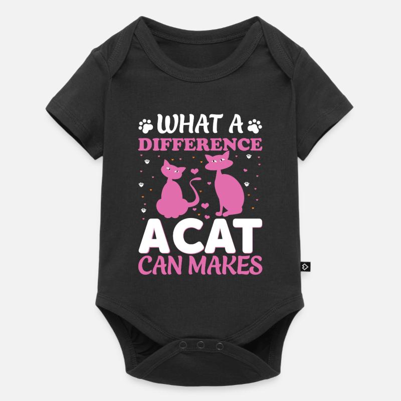 What a difference a cat could make - Baby Premium short-sleeve bodysuit - black
