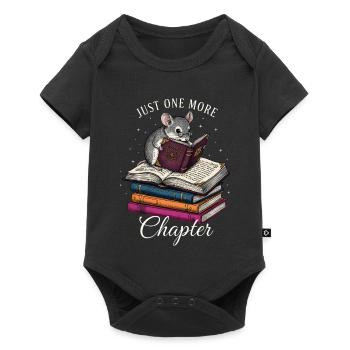 Just One More Chapter – Sweet Bookworm with Book - Baby Premium short-sleeve bodysuit - black - Front