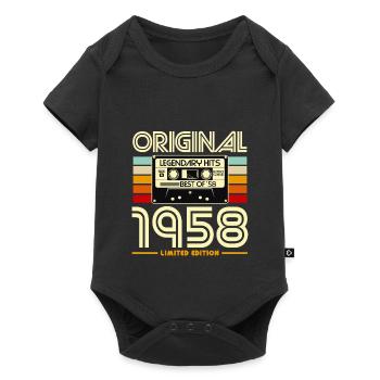 Original 1958 Vintage Cassette - Baby Premium short-sleeve bodysuit - black - Front