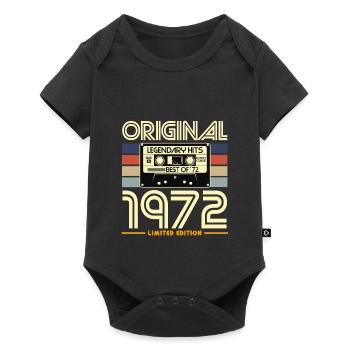 Originales Retro-Kassetten-Limited von 1972 - Baby Premium Kurzarmbody - Schwarz - Vorne