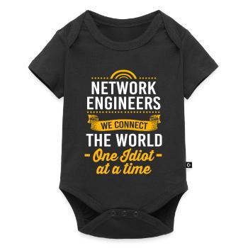 Netzwerk Ingenieur Programmierer Informatiker - Baby Premium Kurzarmbody - Schwarz - Vorne