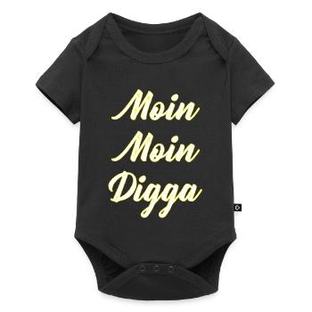 Moin Moin Digga Lettering - Baby Premium short-sleeve bodysuit - black - Front